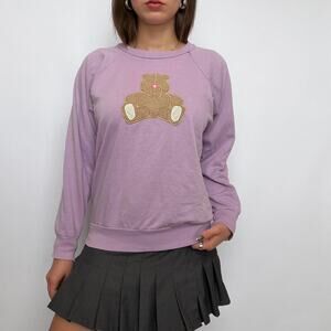 Lillian Lorow Designs True Vintage Lilac Teddy Bear Sweatshirt